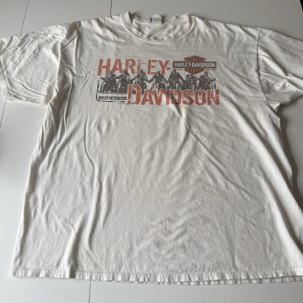 Harley-Davidson Brotherhood‎ Motorcycles T Shirt 2X Vintage Distressed Y2K